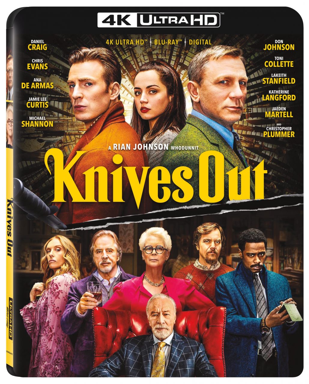 Knives Out 4K Ultra HD Combo Pack cover (Lionsgate Home Entertainment)
