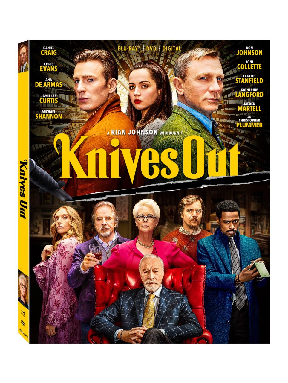 Knives Out Blu-Ray Combo Pack cover (Lionsgate Home Entertainment)