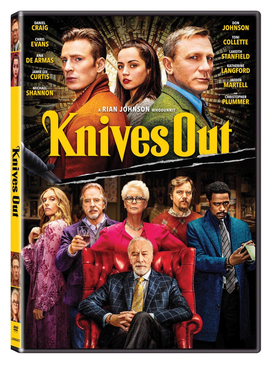 Knives Out DVD cover (Lionsgate Home Entertainment)