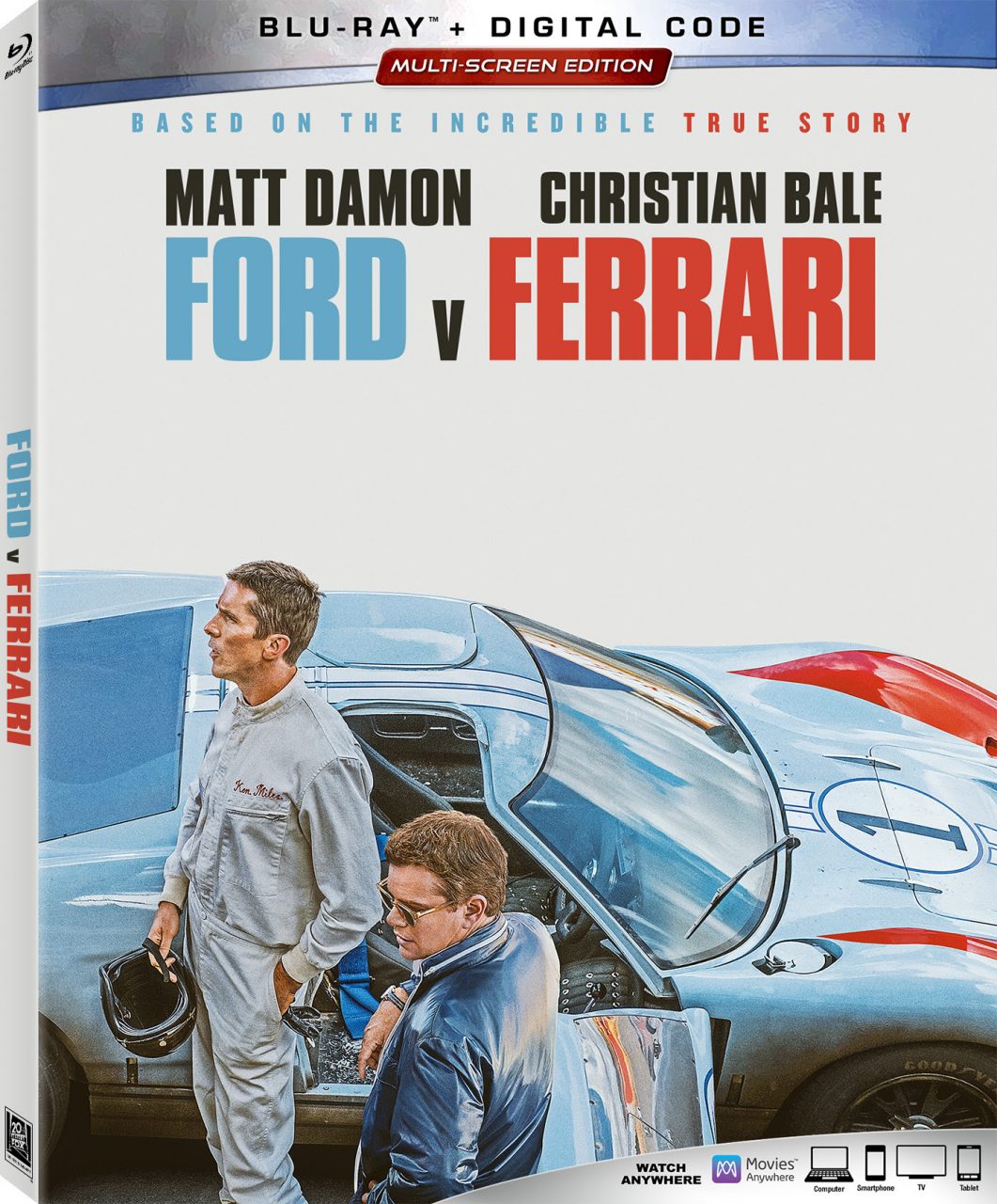 Ford v. Ferrari Blu-Ray Combo Pack cover (20th Century Fox Home Entertainment)