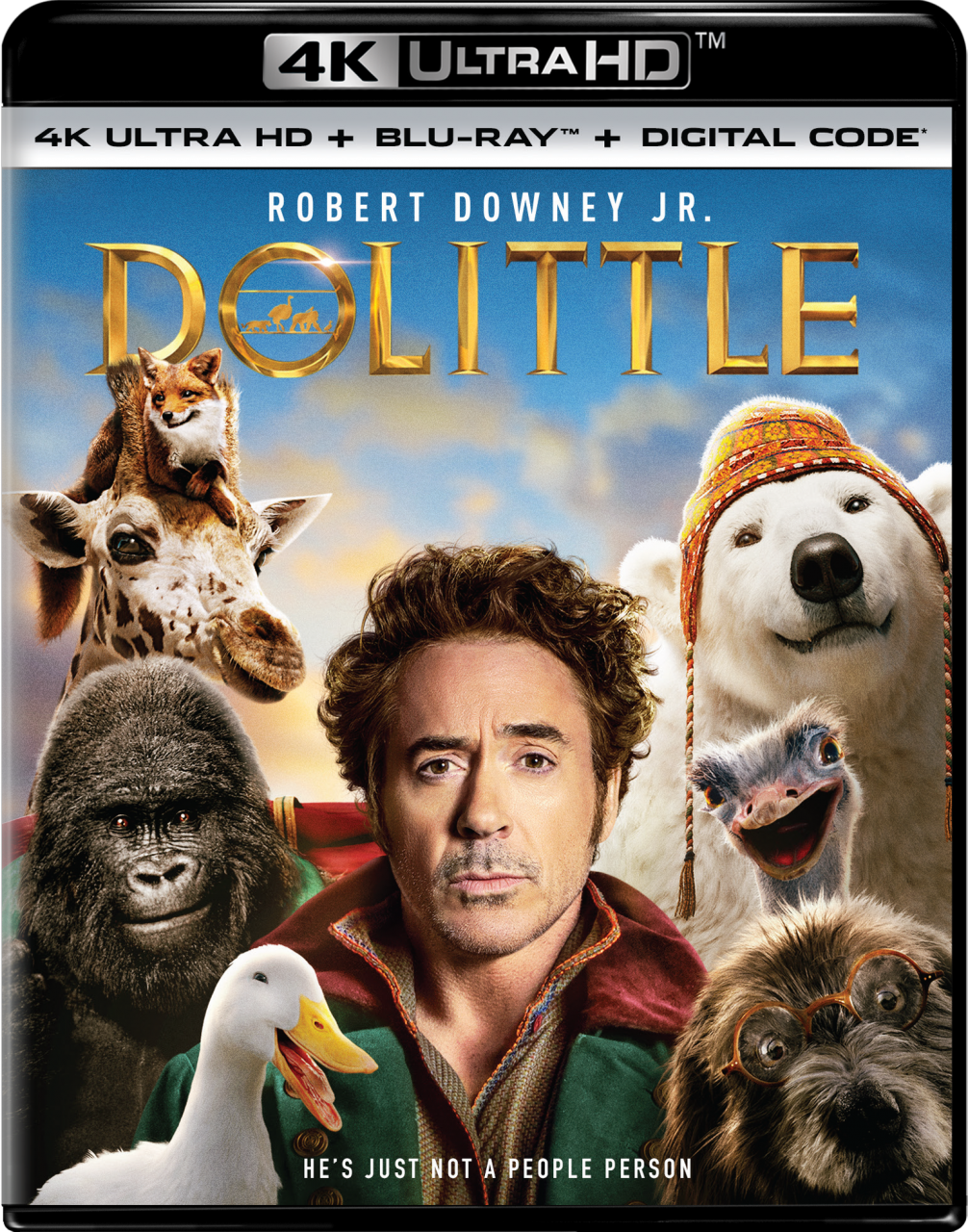 Dolittle 4K Ultra HD Combo Pack cover (Universal Pictures Home Entertainment)