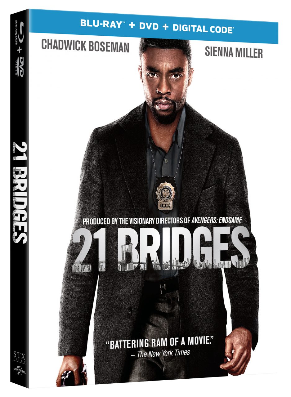 21 Bridges Blu-Ray Combo Pack cover (Universal Pictures Home Entertainment)