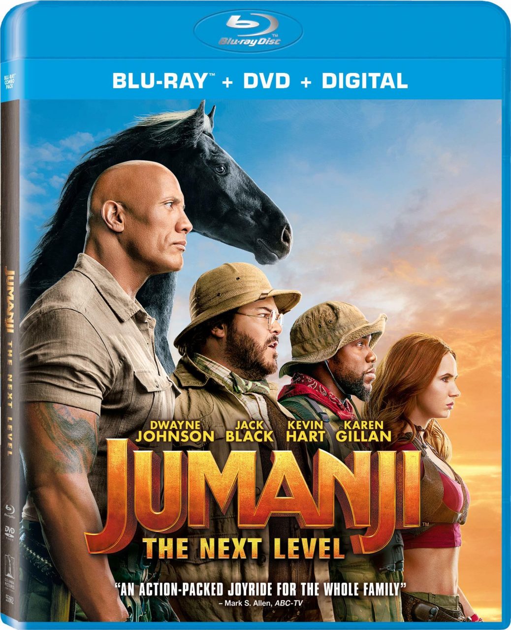 Jumanji: The Next Level Blu-Ray Combo Pack cover (Sony Pictures Home Entertainment)