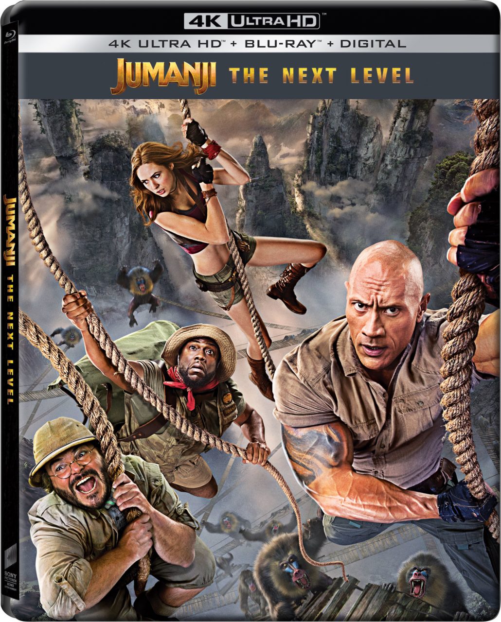 Jumanji: The Next Level Steelbook 4K Ultra HD Combo Pack cover (Sony Pictures Home Entertainment)