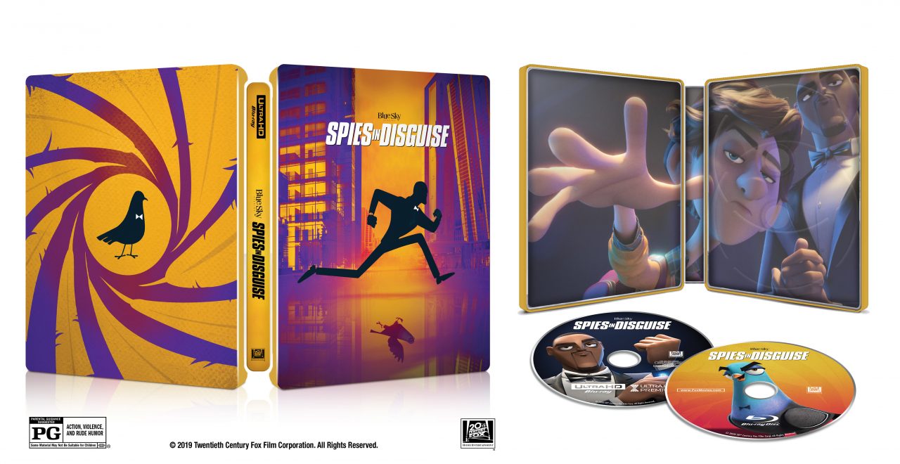Spies In Disguise 4K Ultra HD Steelbook Combo Pack cover (20th Century Fox Home Entertainment)