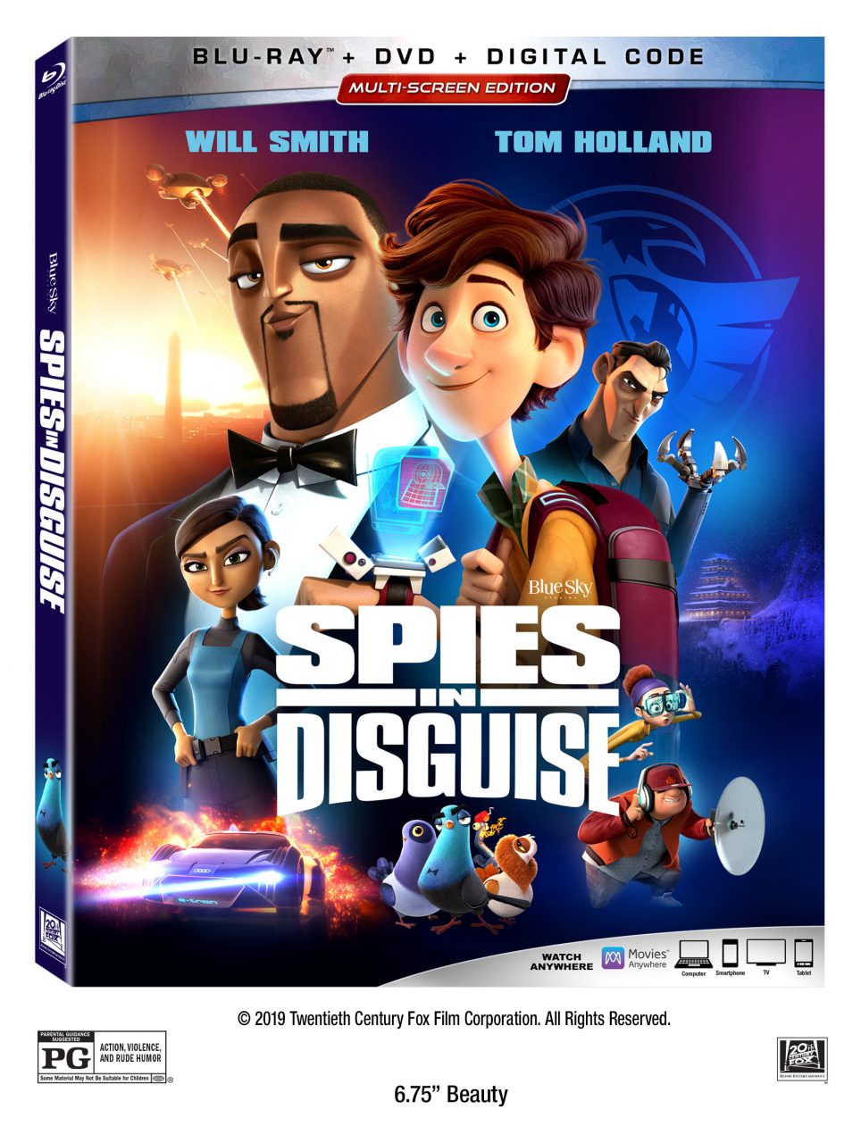 Spies In Disguise Blu-Ray Combo Pack cover (20th Century Fox Home Entertainment)