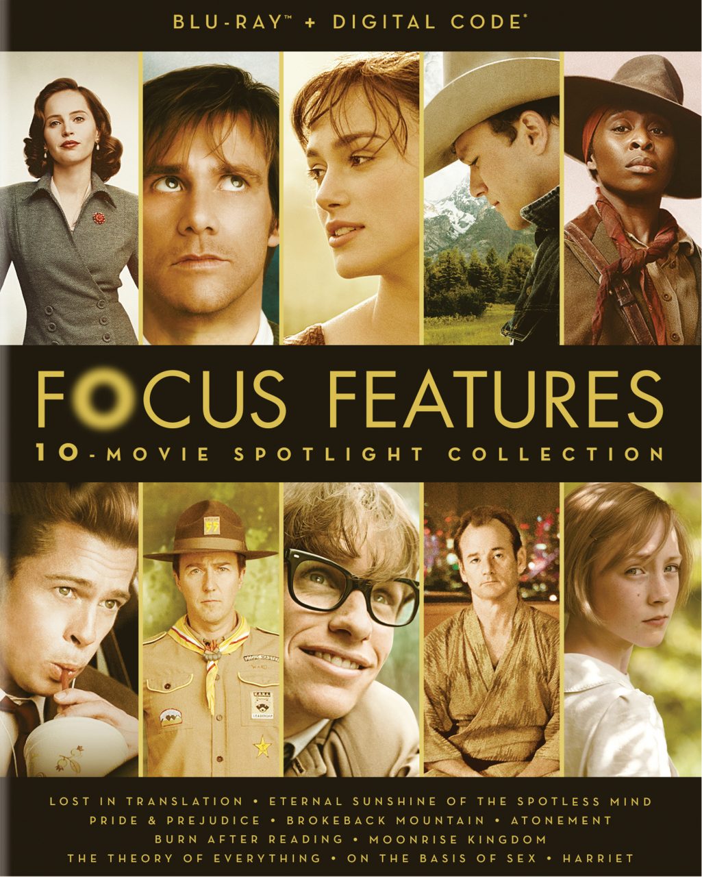 Focus Features 10-Movie Spotlight Collection Blu-Ray Combo Pack cover (Universal Pictures Home Entertainment)