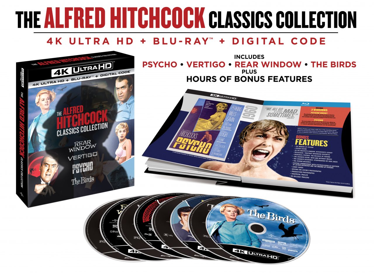 The Alfred Hitchcock Classics Collection 4K Ultra HD Combo Pack cover (Universal Pictures Home Entertainment)