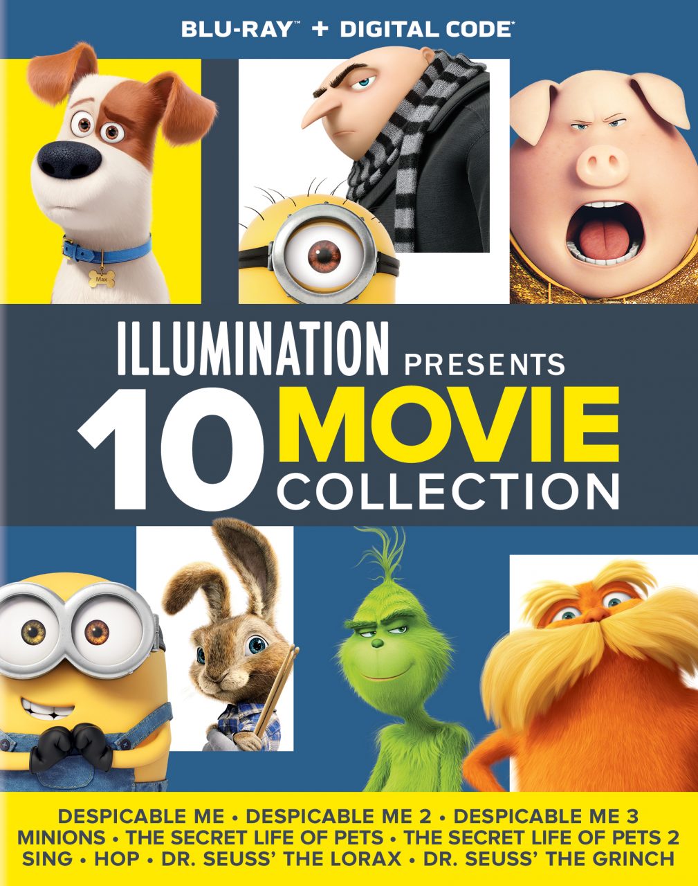 Illumination Presents 10-Movie Collection Blu-Ray Combo Pack cover (Universal Pictures Home Entertainment)