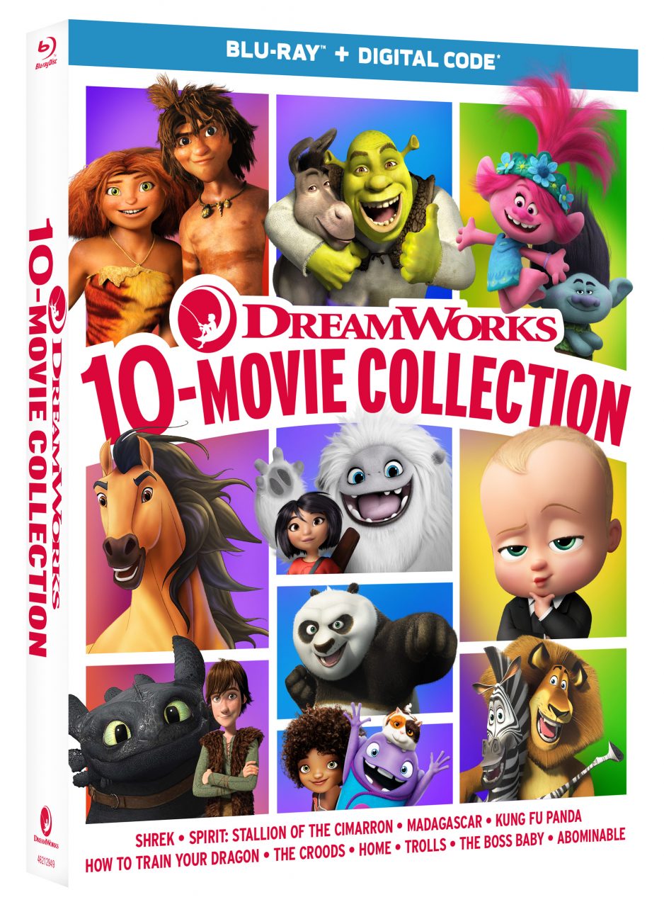 DreamWorks 10-Movie Collection Blu-Ray Combo Pack cover (Universal Pictures Home Entertainment)