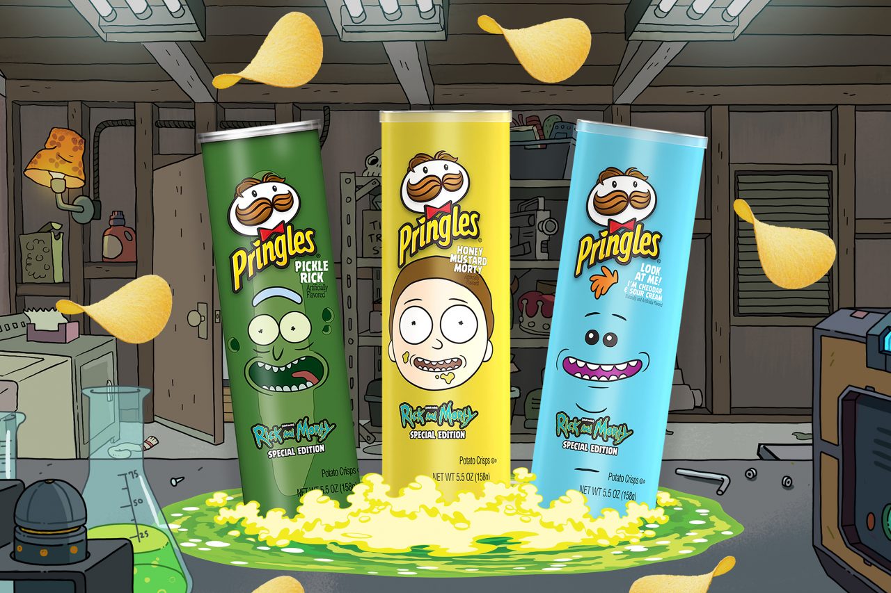 Pickle Rick, Honey Mustard Morty, Look At Me! I'm Cheddar & Sour Cream Pringles