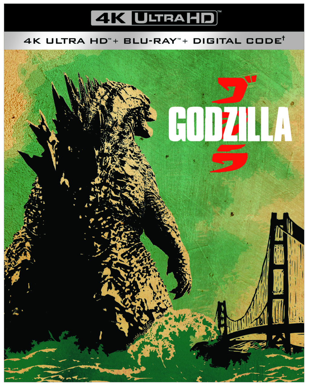 Godzilla 4K Ultra HD Combo Pack cover (Warner Bros. Home Entertainment)