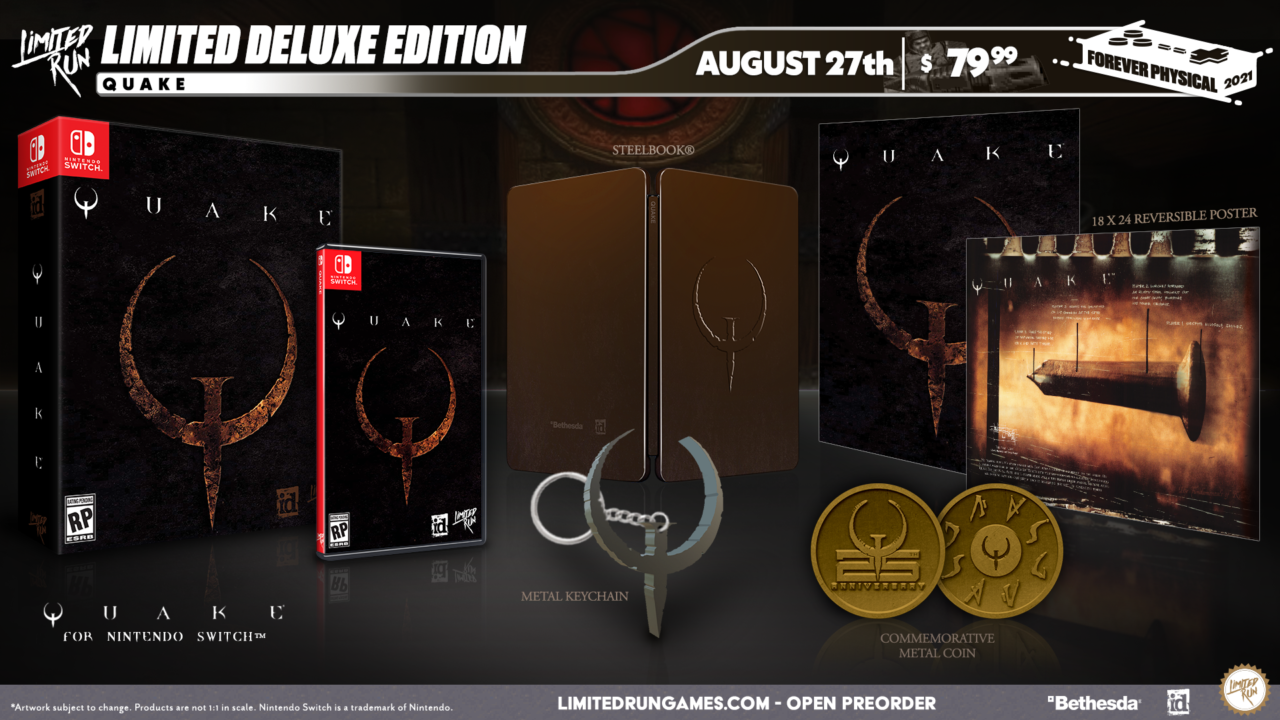 Quake Limited Deluxe Edition Nintendo Switch package (Limited Run Games)