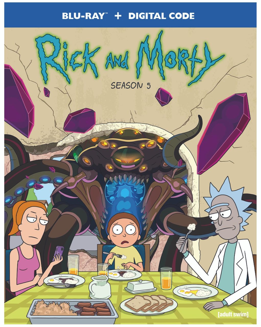 Rick And Morty: The Complete Fifth Season Blu-Ray Combo Pack cover (Warner Bros. Home Entertainment)