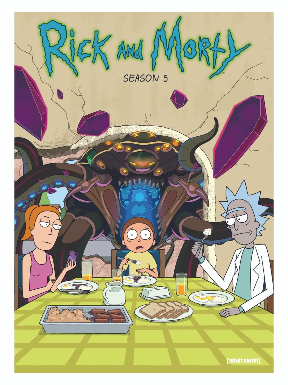 Rick And Morty: The Complete Fifth Season DVD cover (Warner Bros. Home Entertainment)