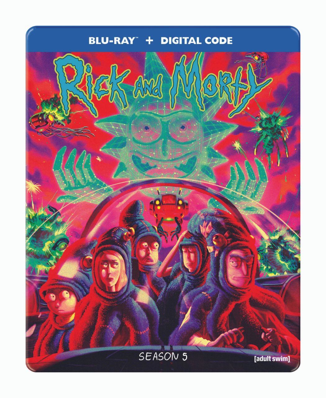 Rick And Morty: The Complete Fifth Season Blu-Ray Steelbook Combo Pack cover (Warner Bros. Home Entertainment)