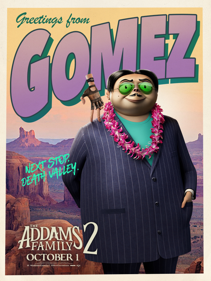 The Addams Family Gomez postcard (MGM)