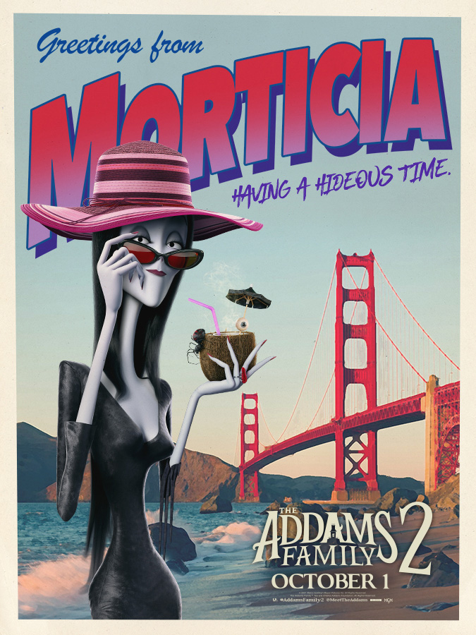The Addams Family Morticia postcard (MGM)