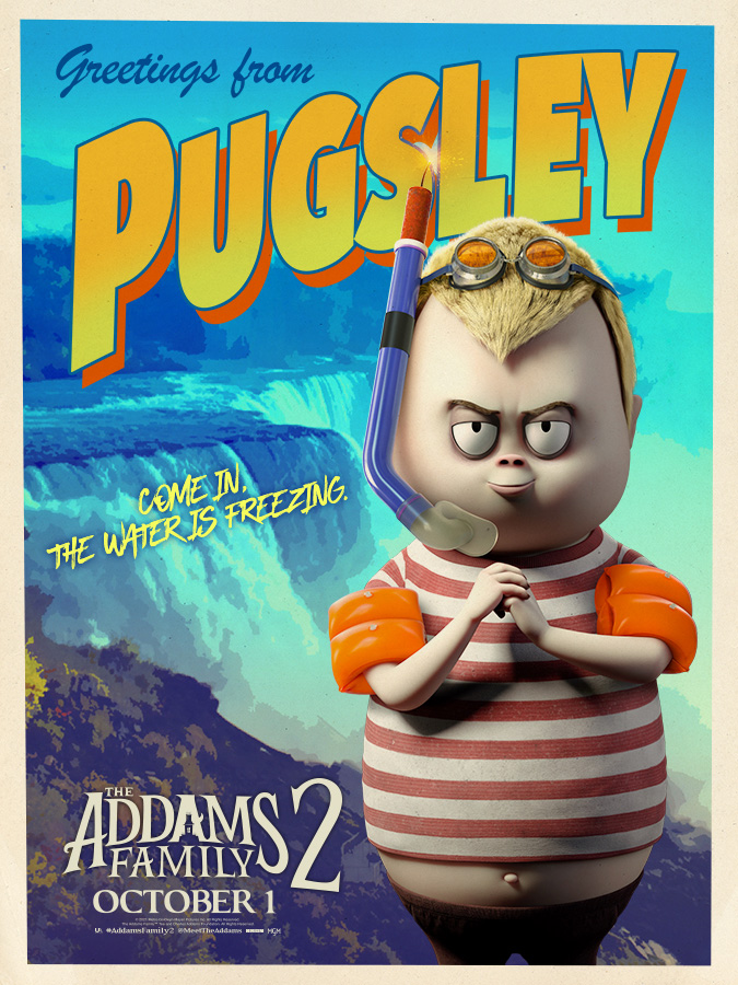 The Addams Family Pugsley postcard (MGM)