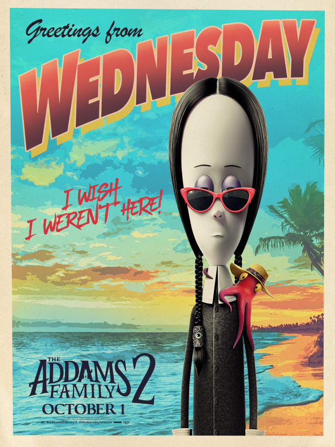 The Addams Family Wednesday postcard (MGM)