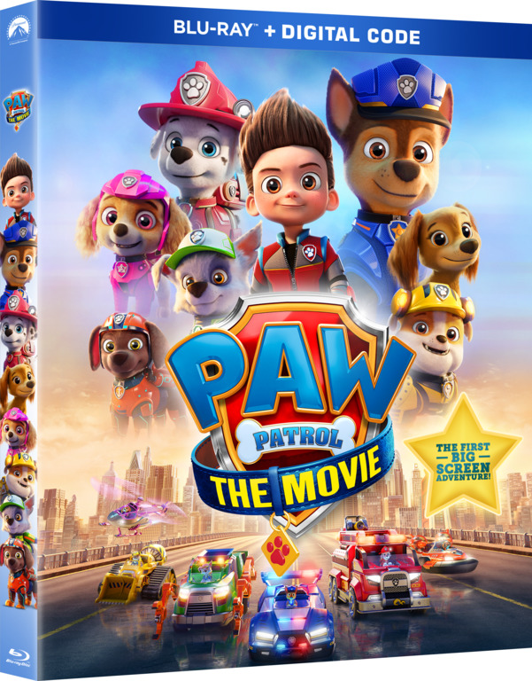 PAW Patrol: The Movie Blu-Ray Combo Pack cover (Paramount Home Entertainment/Nickelodeon/Spin Master Entertainment)