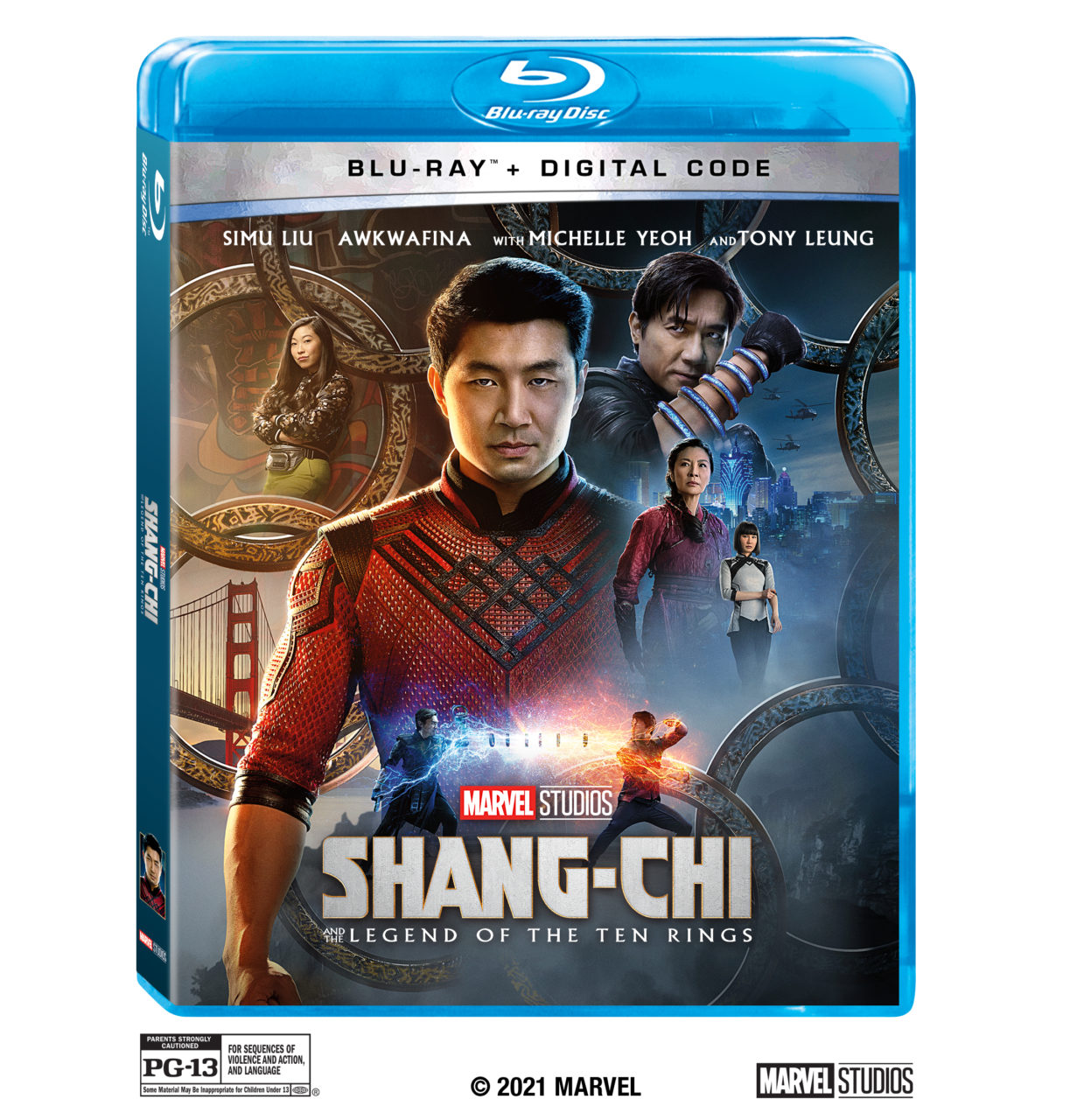 Shang-Chi And The Legend Of The Ten Rings Blu-Ray Combo Pack cover (Marvel Studios/Walt Disney Studios Home Entertainment)