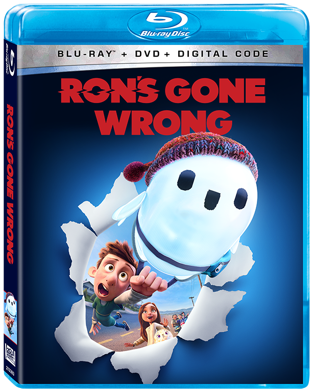Ron's Gone Wrong Blu-Ray Combo Pack cover (20th Century Studios/Disney Media & Entertainment Distribution) 