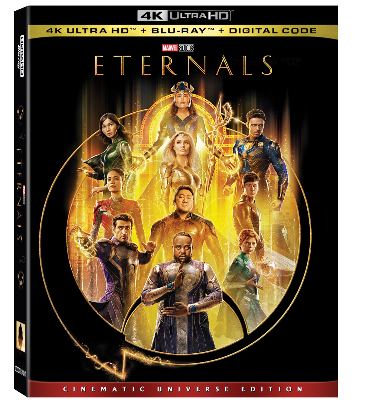 Eternals 4K Ultra HD Combo Pack cover (Marvel Studios/Disney Home Entertainment)