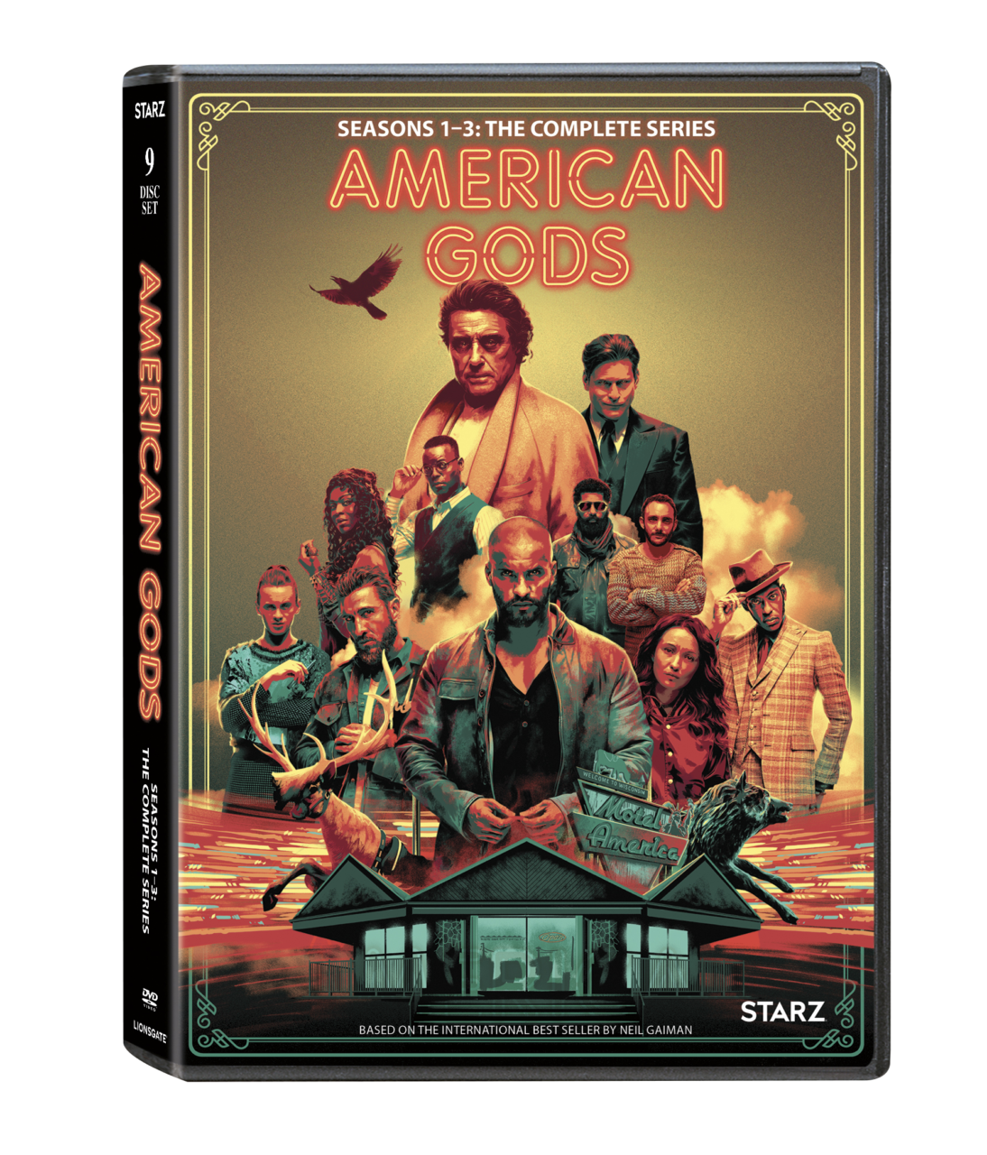American Gods - Season 1-3: The Complete Series DVD cover (Lionsgate)