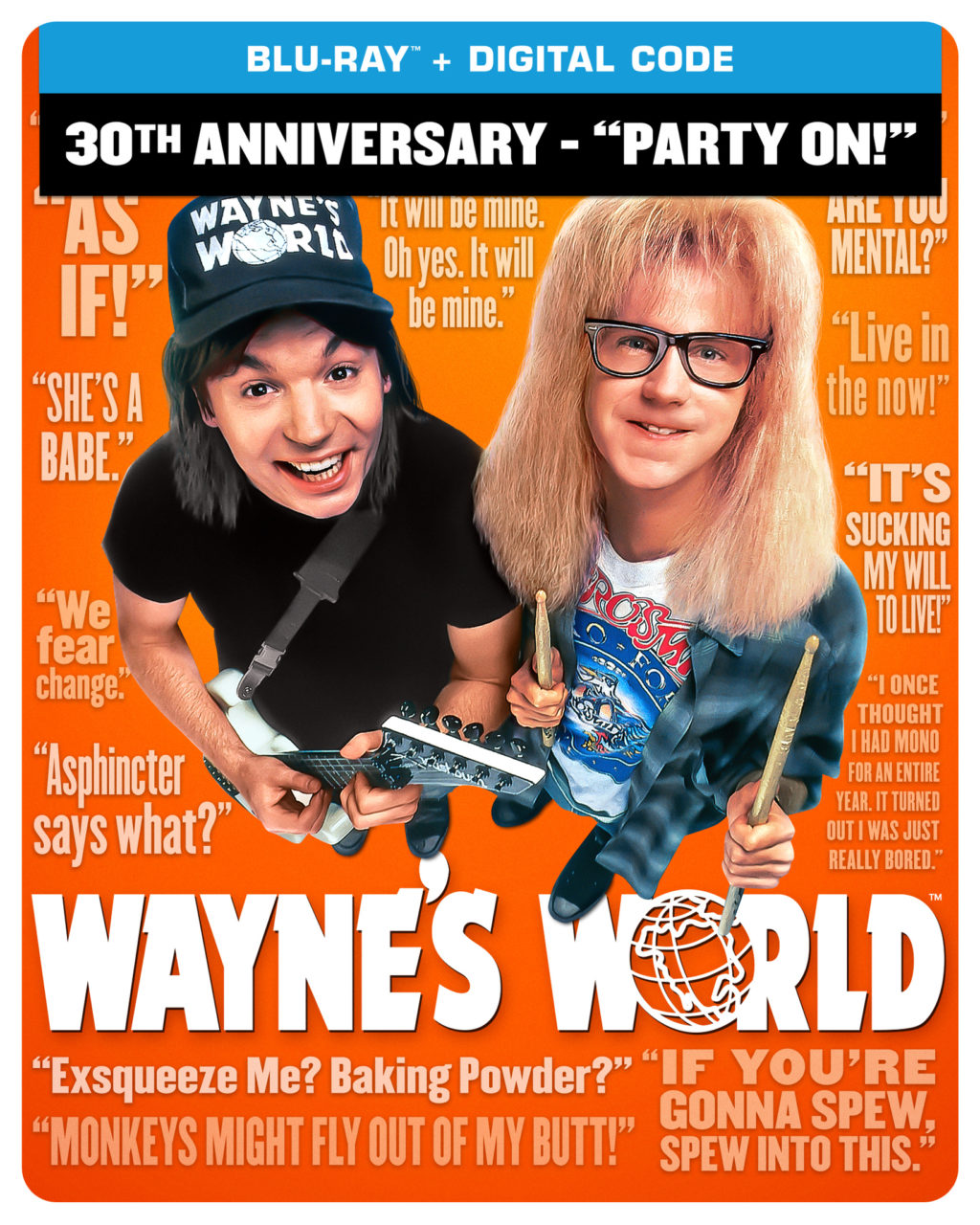 Wayne's World 30th Anniversary Blu-Ray Combo Pack cover (Paramount Pictures)