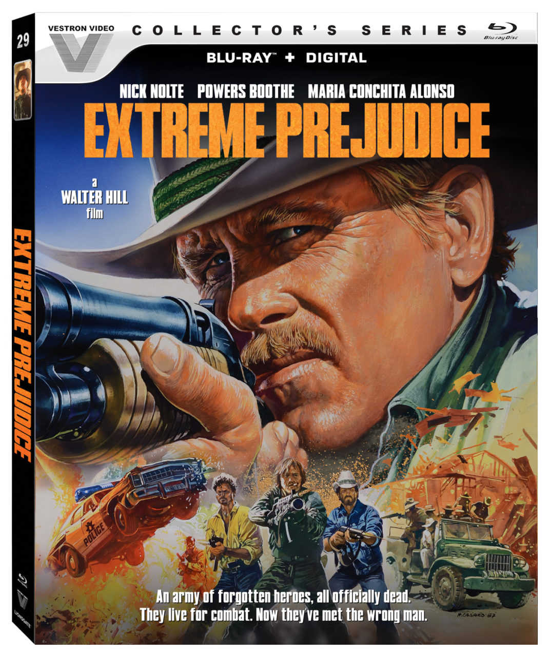 Extreme Prejudice Blu-Ray Combo Pack cover (Lionsgate)