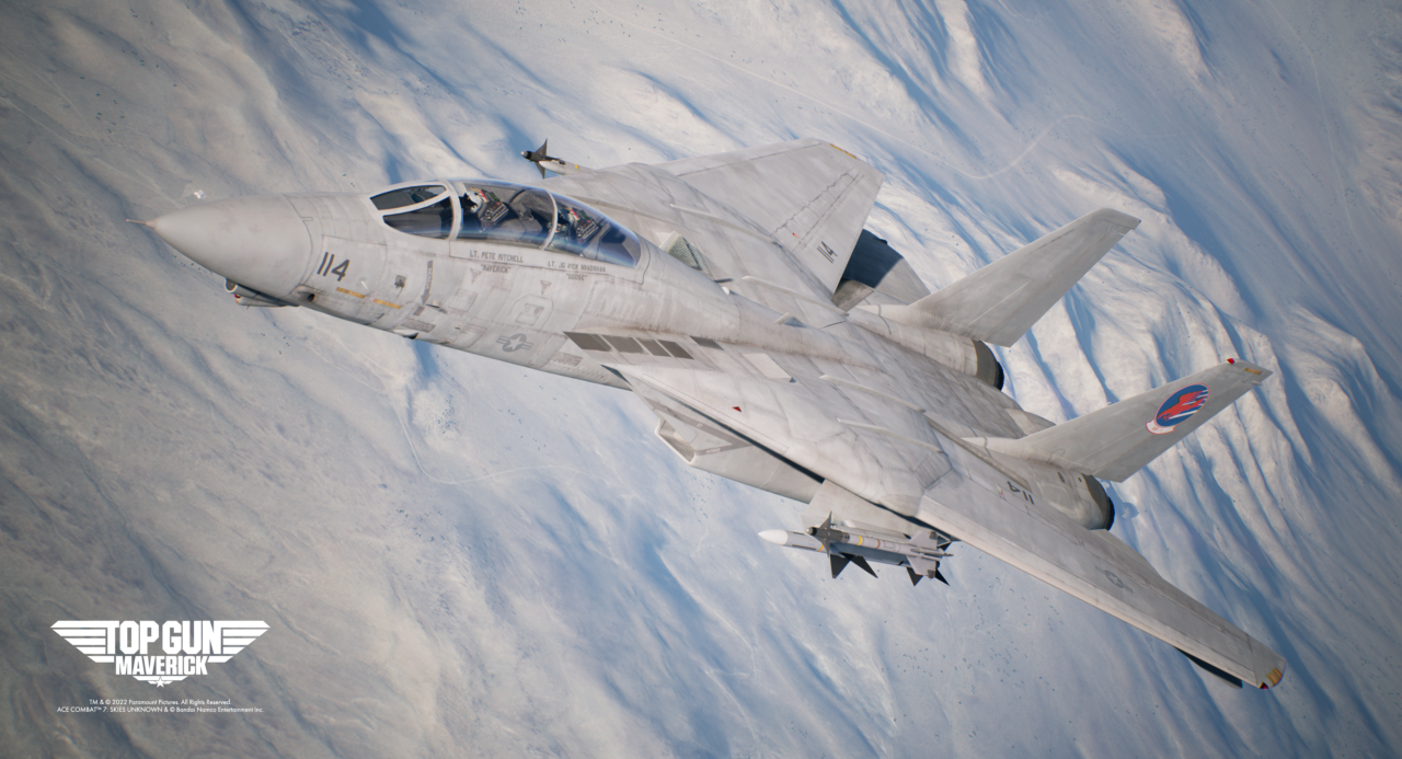 Ace Combat 7: Unknown Skies Top Gun: Maverick DLC screencap (Bandai Namco)