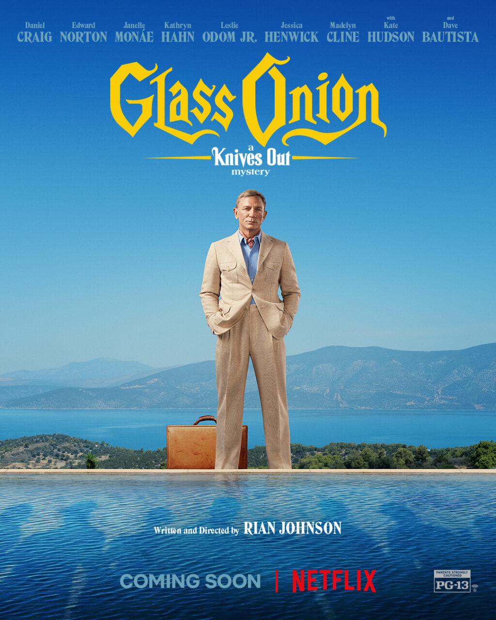 Glass Onion, A Knives Out Mystery poster (Netflix)