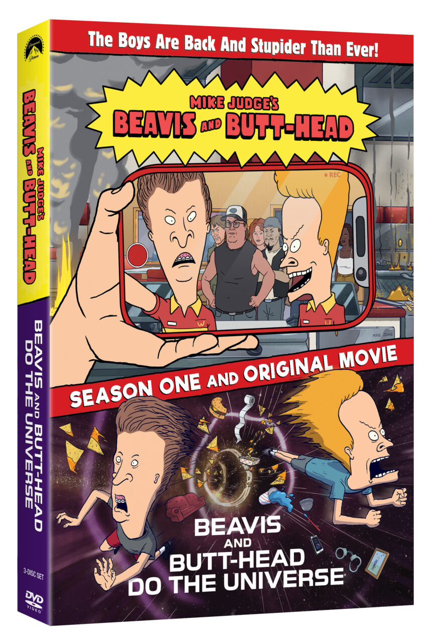 Mike Judge's Beavis And Butt-Head Do The Universe Season One And Original Movie DVD cover (Lionsgate)