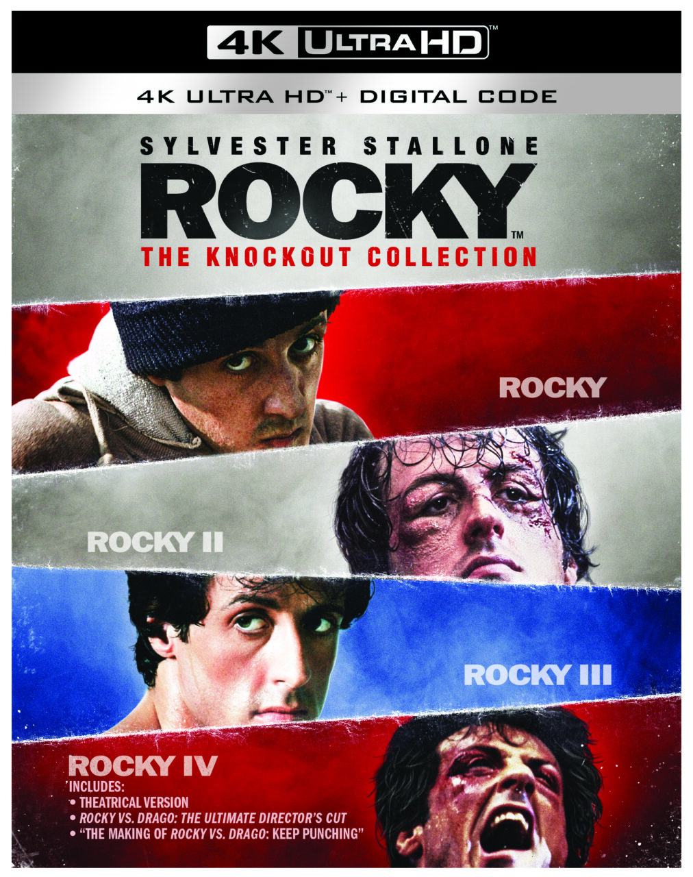ROCKY I-IV 4KUHD 4-Film Collection cover (Warner Bros. Home Entertainment)