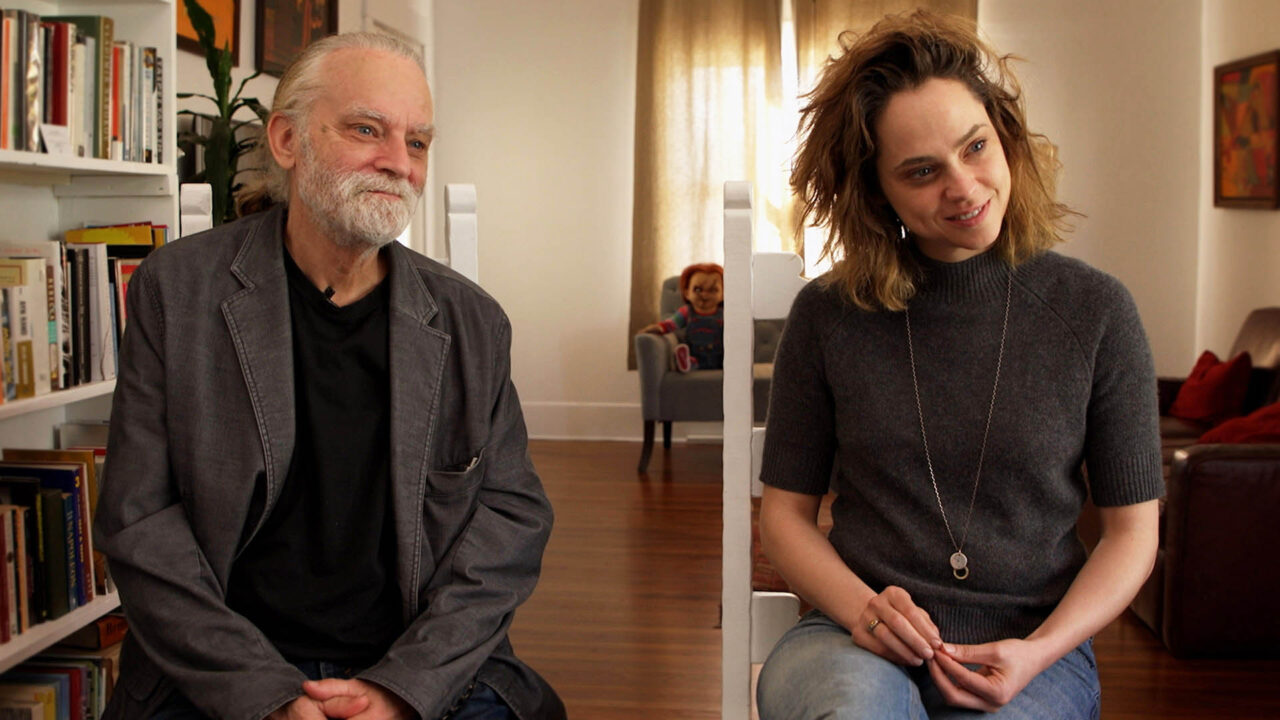 (L-R) Brad Dourif and Fiona Dourif in Kyra Elise Gardner's LIVING WITH CHUCKY (Photo Credit: Cinedigm)