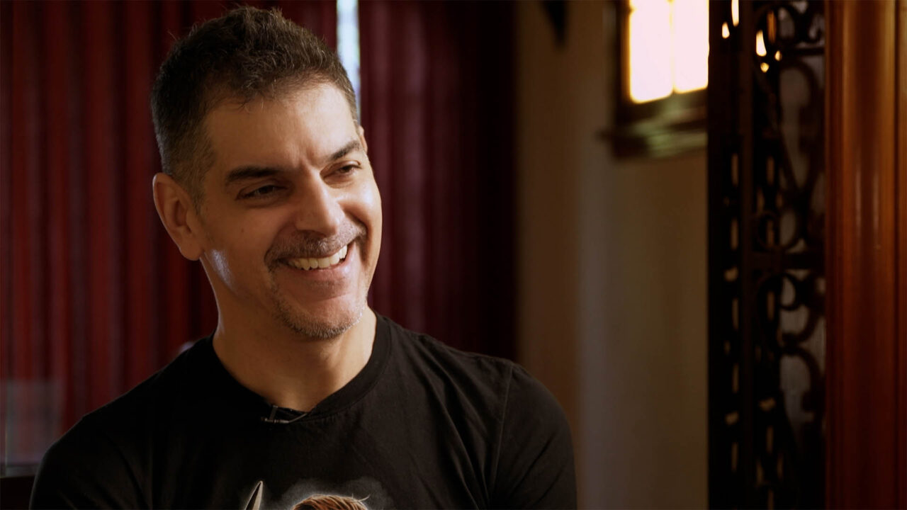 Don Mancini in Kyra Elise Gardner's LIVING WITH CHUCKY (Photo Credit: Cinedigm)