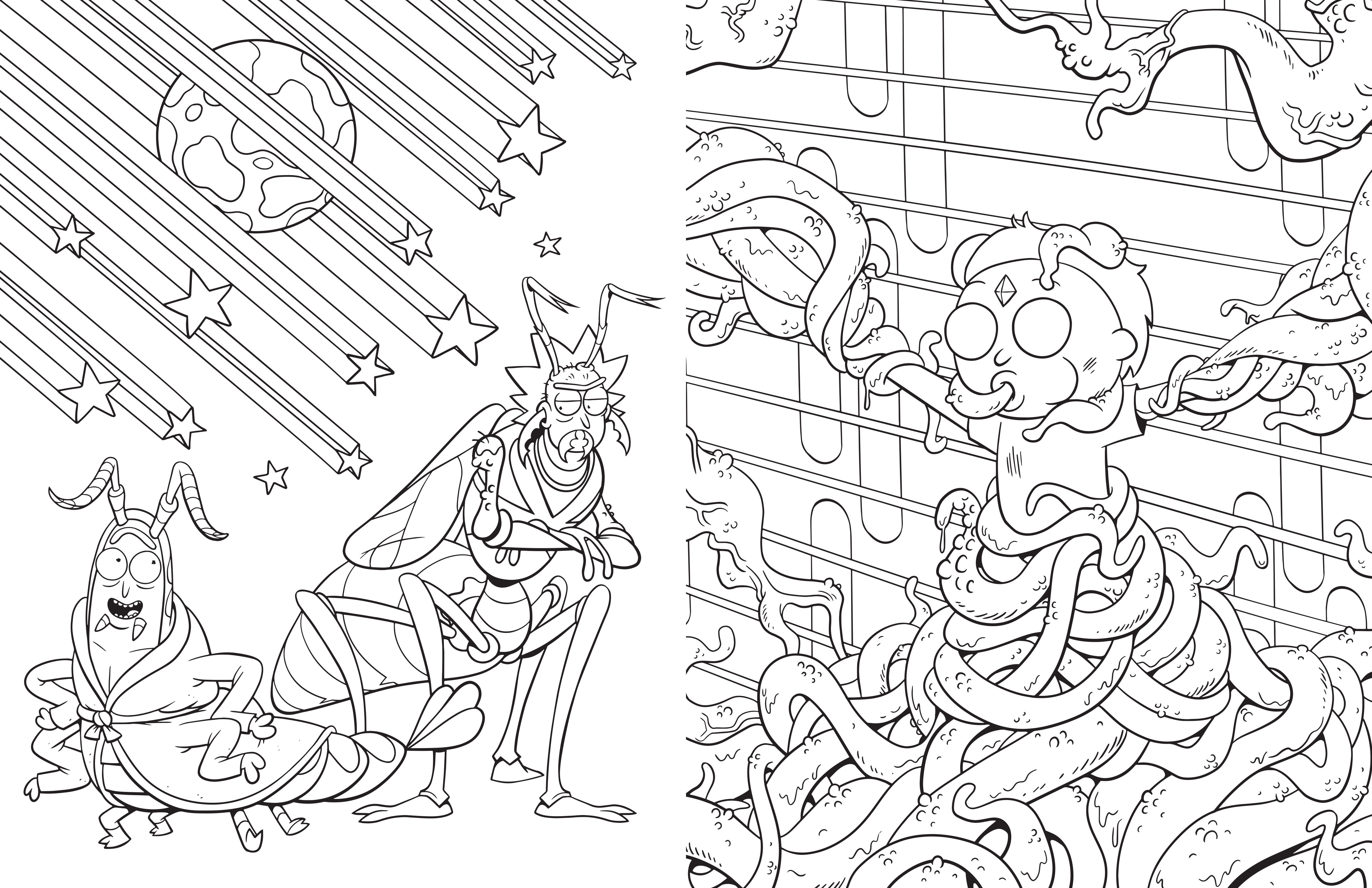 Rick And Morty: The Official Coloring Book page (Insight Editions)
