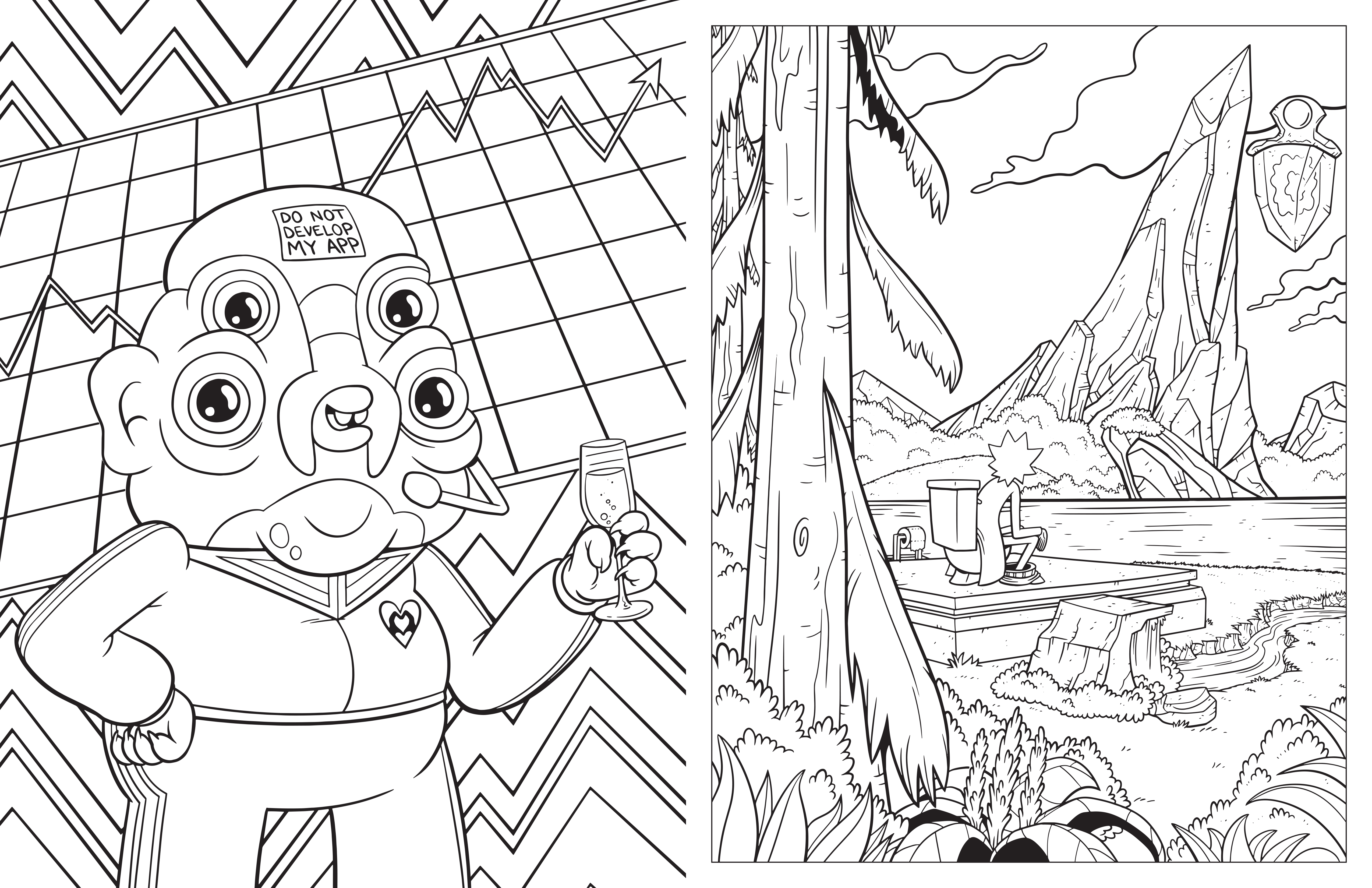 Rick And Morty: The Official Coloring Book page (Insight Editions)