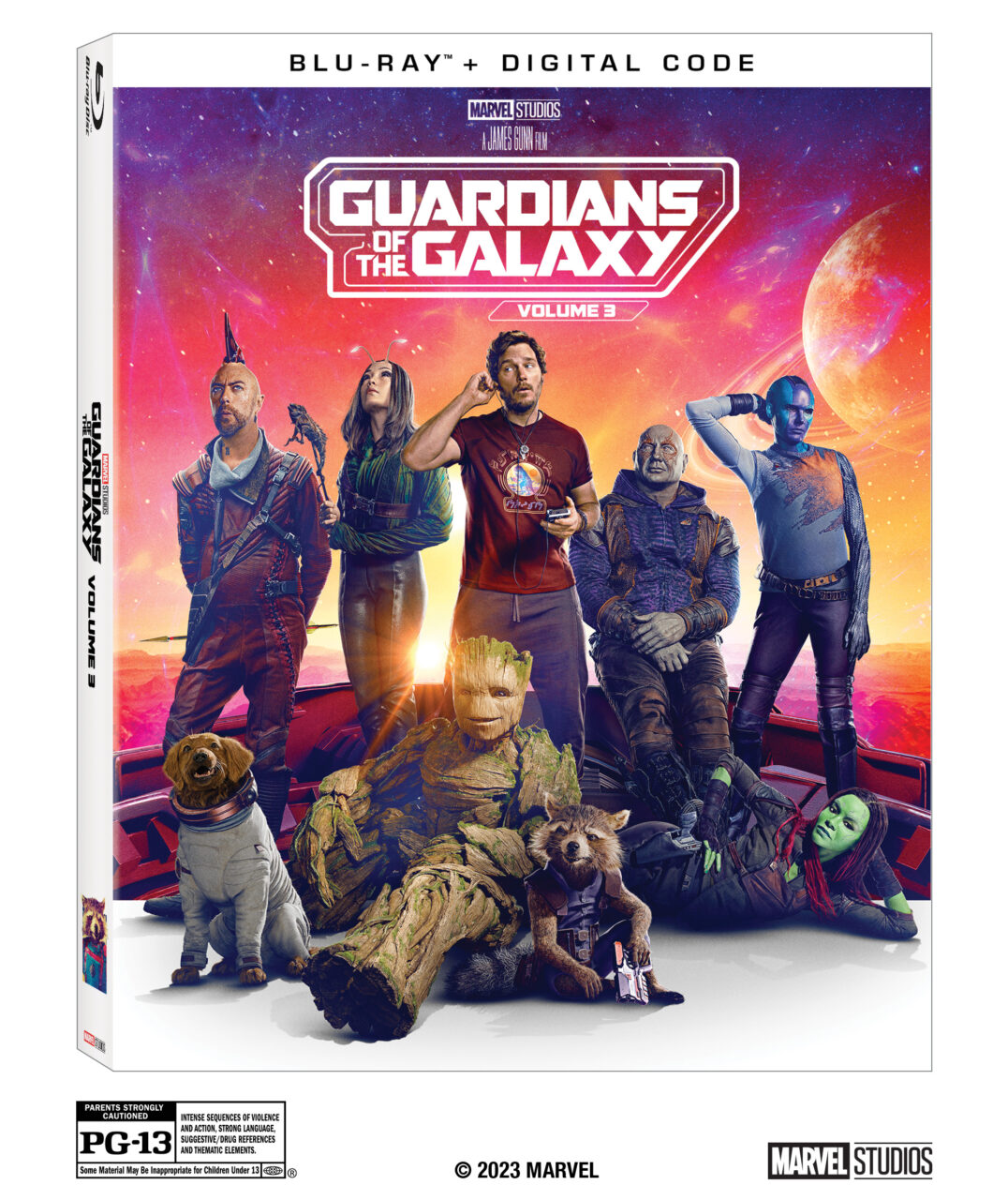 Guardians Of The Galaxy Volume 3 Blu-Ray Combo Pack cover (Marvel Studios/Walt Disney Home Entertainment)