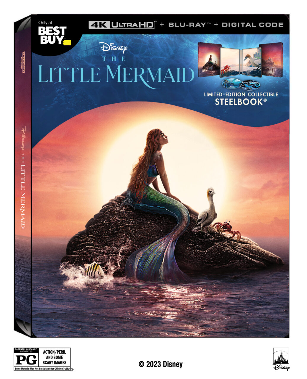 The Little Mermaid BestBUy 4K Ultra HD Combo Pack cover (Disney)