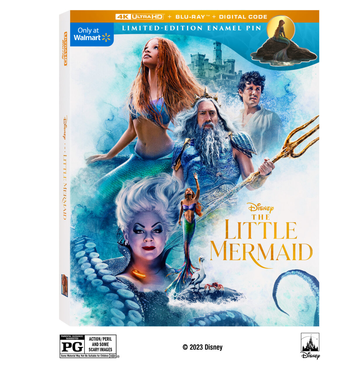 The Little Mermaid Walmart 4K Ultra HD Combo Pack cover (Disney)
