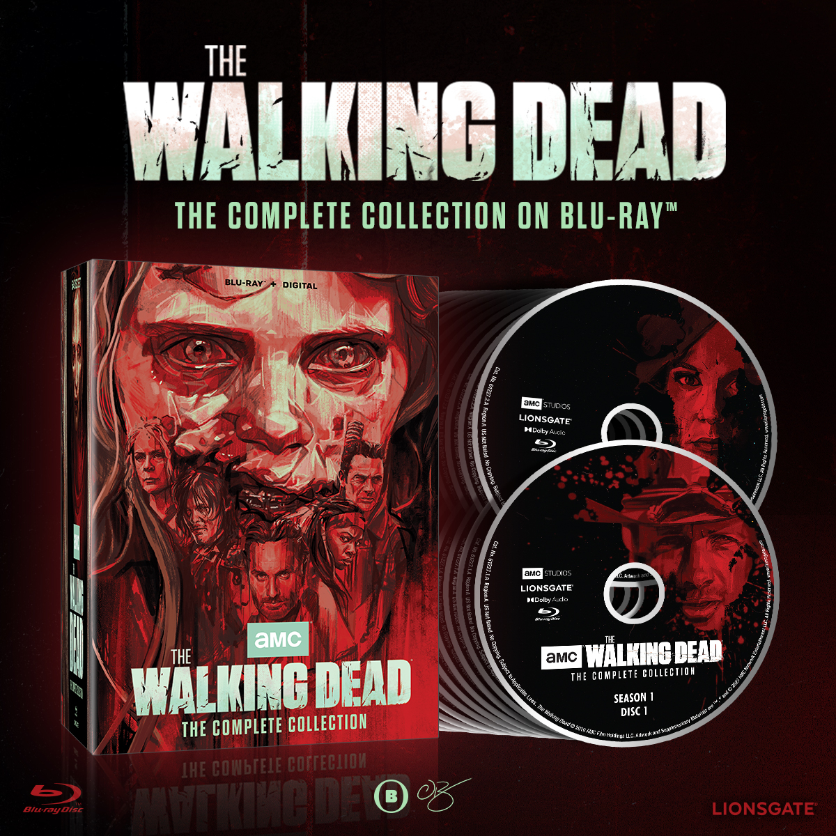The Walking Dead The Complete Collection Blu-Ray cover (Lionsgate)