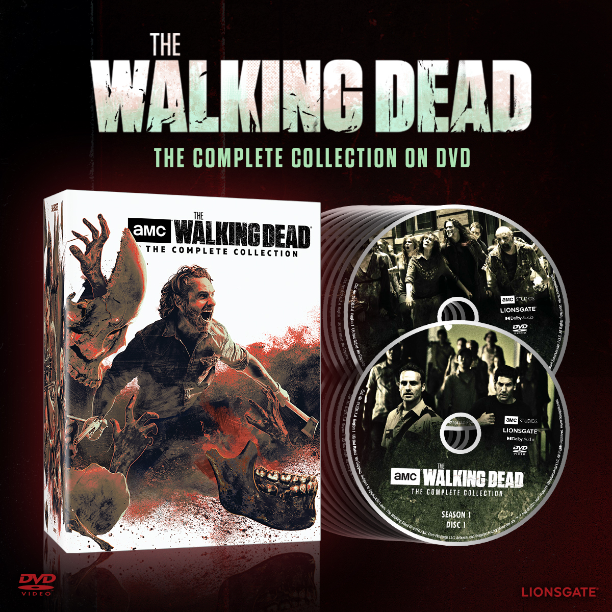 The Walking Dead The Complete Collection DVD cover (Lionsgate)