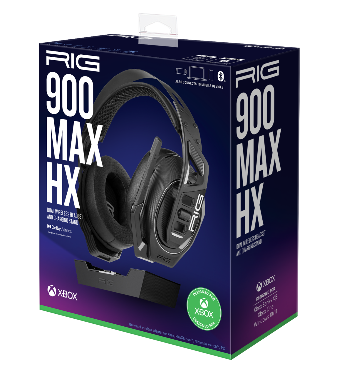 RIG 900 MAX HX Definitive Wireless Gaming Headset Box Shot image (NACON)