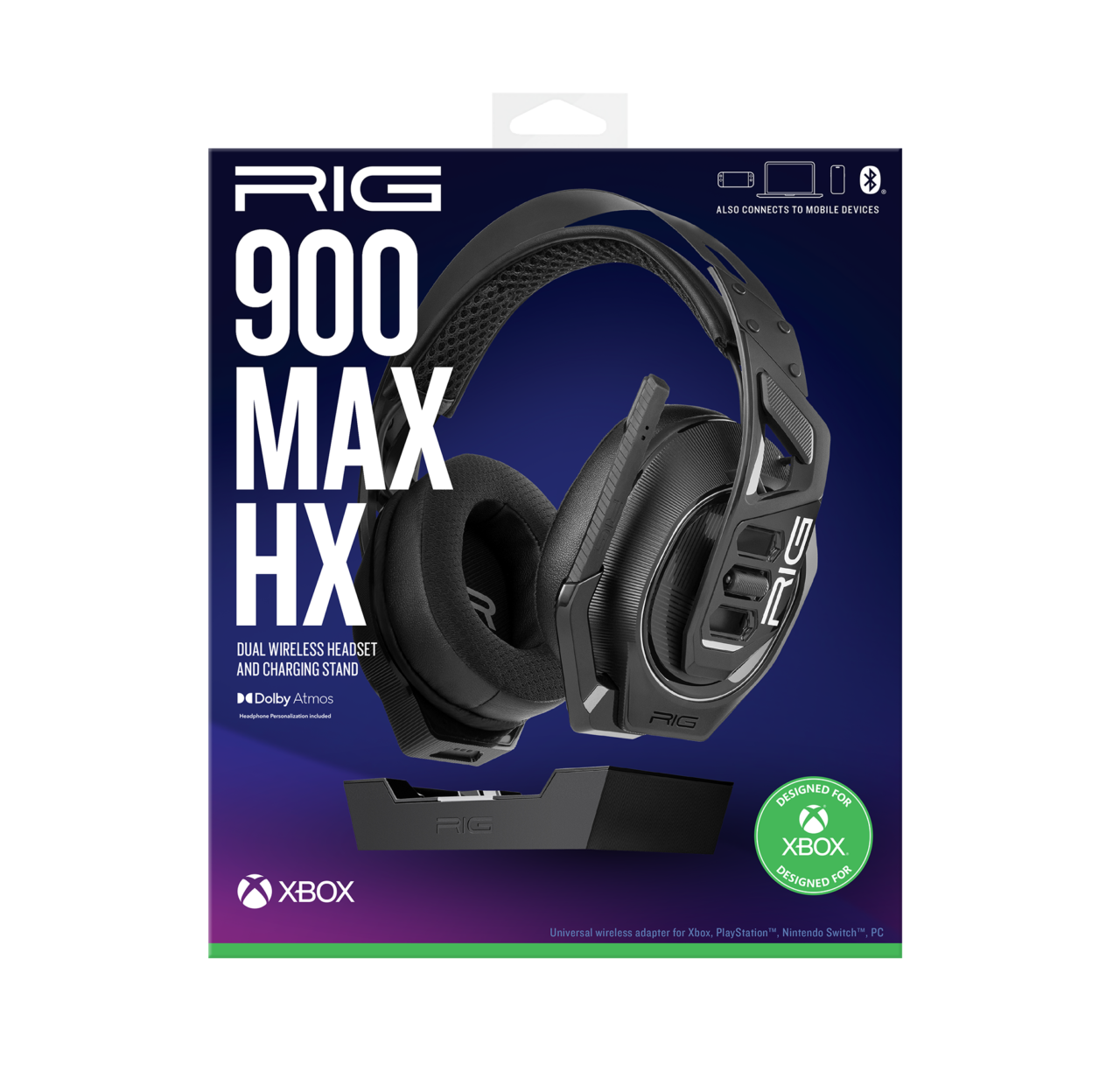 RIG 900 MAX HX Definitive Wireless Gaming Headset Box Shot image (NACON)