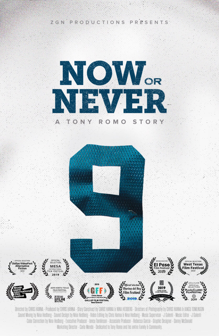 Now Or Never: A Tony Romo Story key art (ZGN Productions)