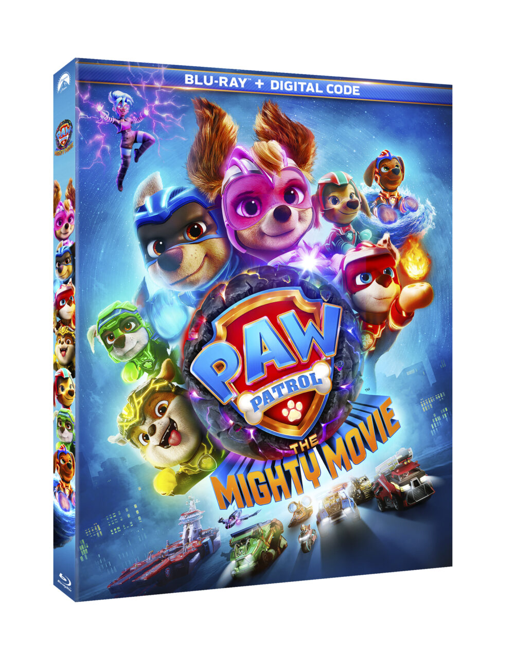 Paw Patrol: The Mighty Movie Blu-Ray Combo Pack cover (Paramount Home Entertainment)