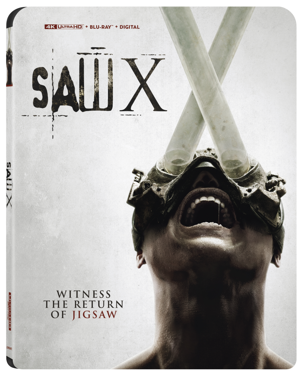 Saw X 4K Ultra HD Combo Pack cover (Lionsgate)