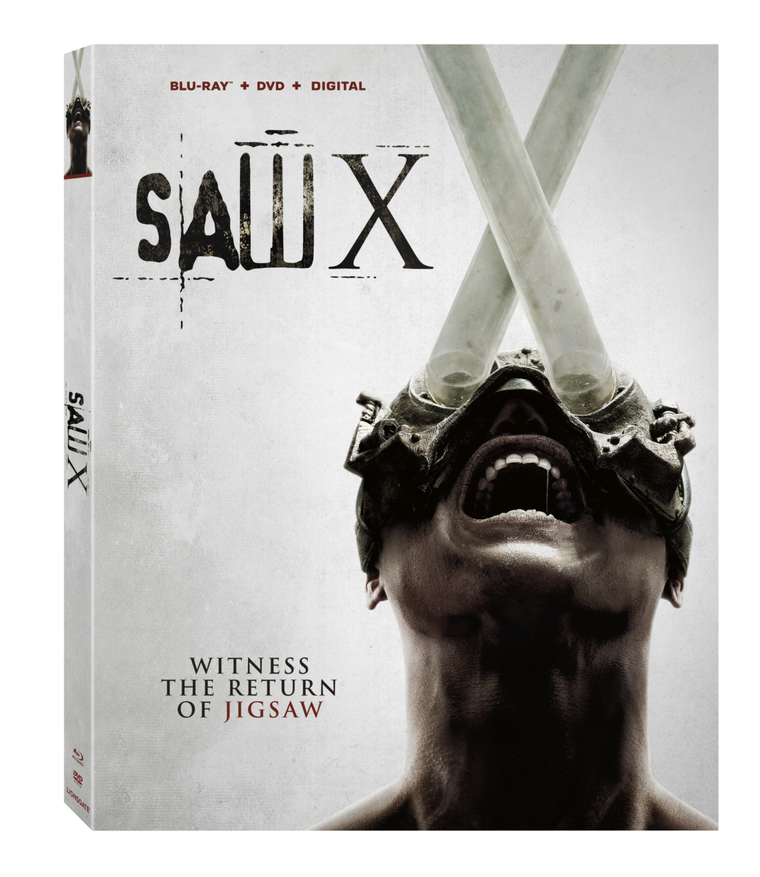 Saw X Blu-Ray HD Combo Pack cover (Lionsgate)